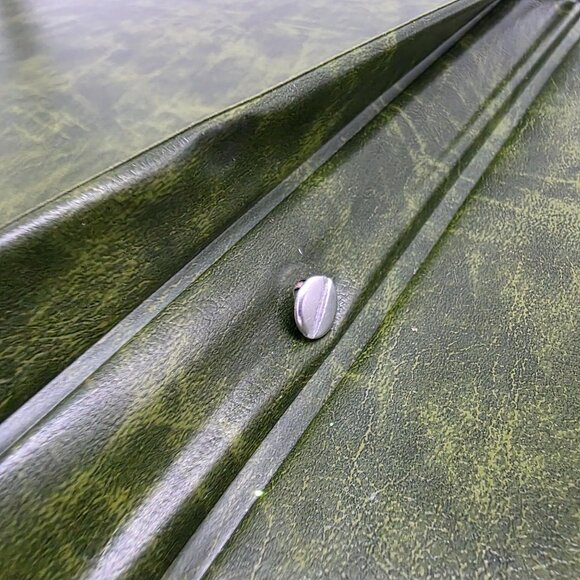 Green Faux Leather Expandable Photo Album Vintage 13.25"x13" Scrapbooking - Picture 11 of 12